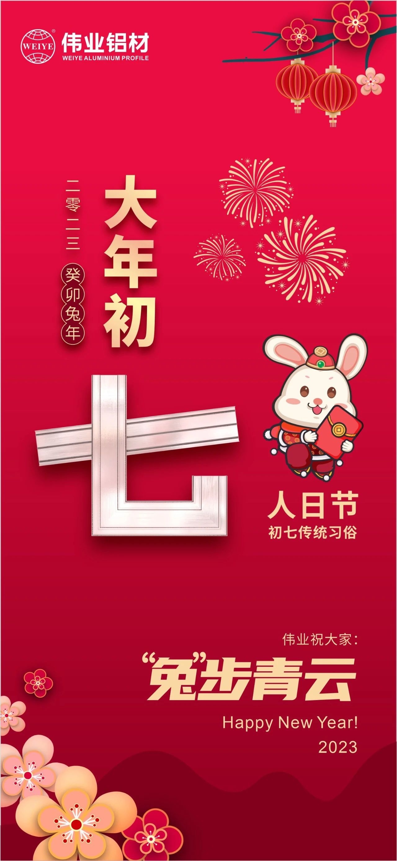 大年初七·人日節(jié)｜偉業(yè)祝您“兔”步青云！