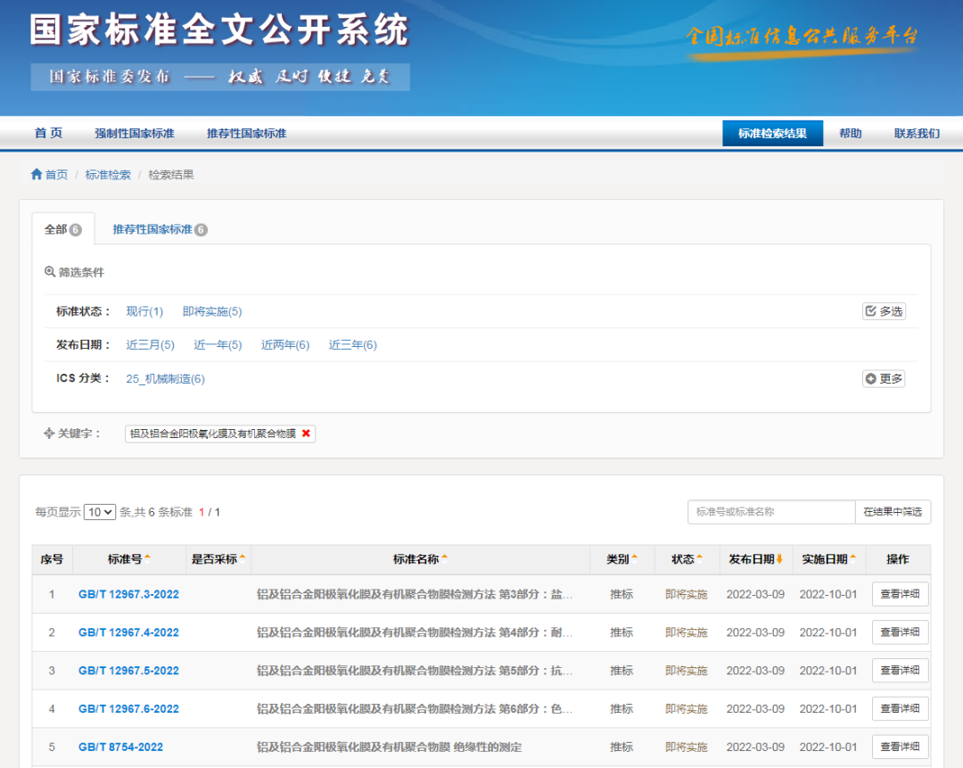偉業(yè)集團參與修訂的四項鋁表面處理國家標(biāo)準(zhǔn)正式發(fā)布，將于10月1日實施