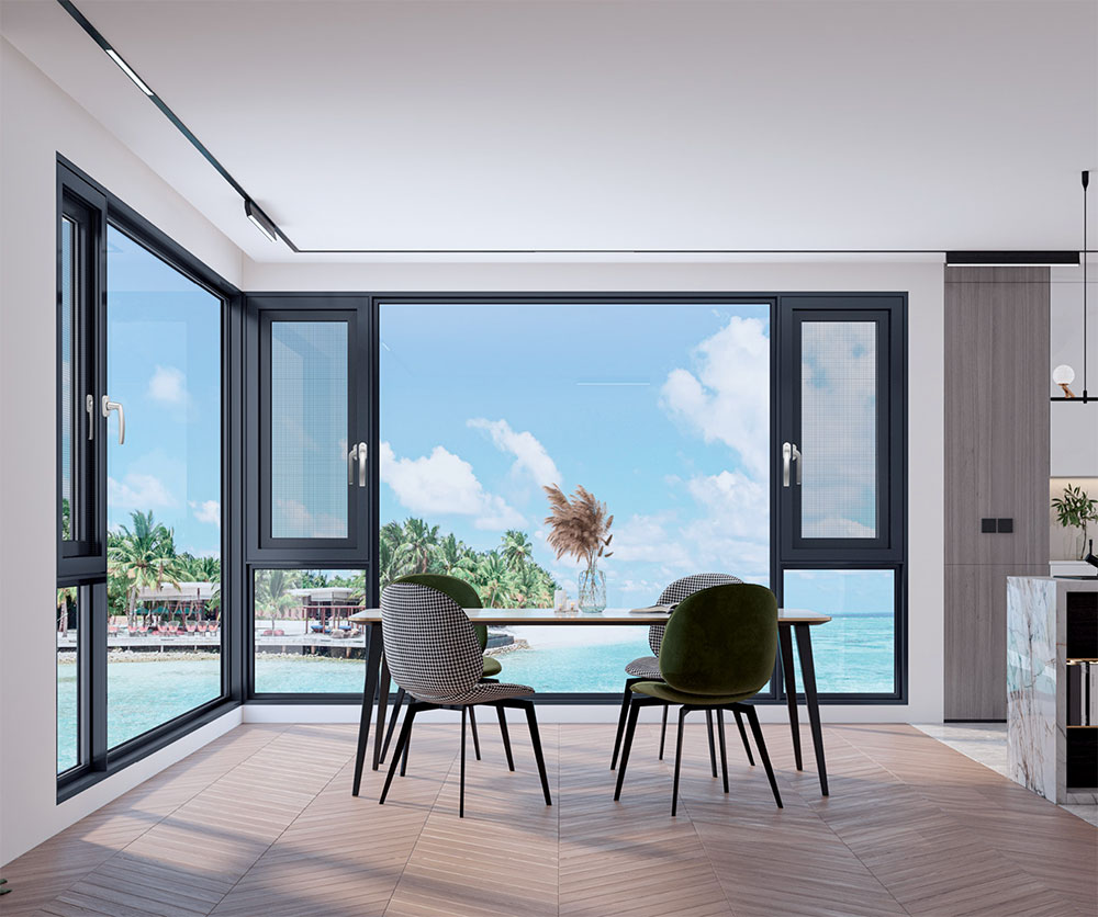 116 斷橋窗紗一體外開窗